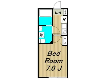 コートヤード西永福(1K/1階)の間取り写真
