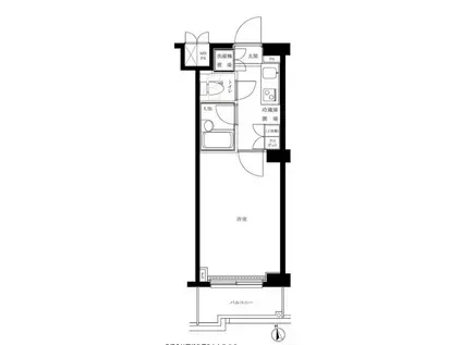 ルーブル神楽坂弐番館(1K/5階)の間取り写真