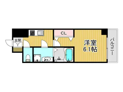 エスリード福島グレイス(1K/5階)の間取り写真