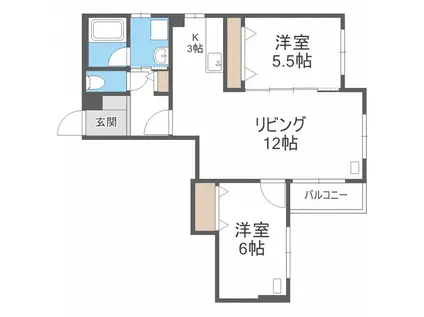ノヴァ本郷ST(2LDK/2階)の間取り写真