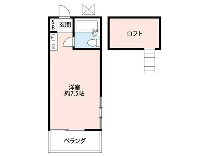 メゾン中尾第1A(1K/1階)の間取り写真
