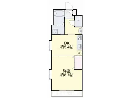 センチュリーとみ(1DK/3階)の間取り写真