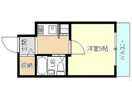 アセンティアビワコ(1K/5階)の間取り写真