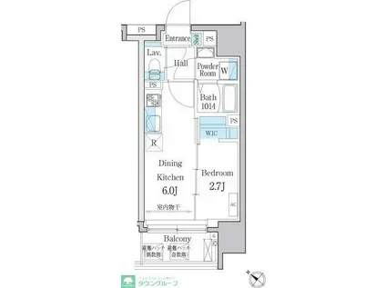 デュオメゾン文京白山(1DK/3階)の間取り写真