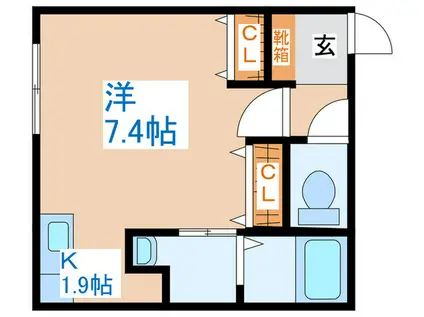 フロスプローヴァ(1K/2階)の間取り写真