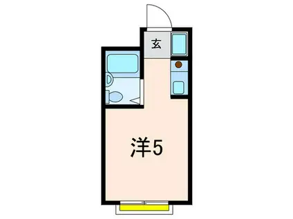 カーサブランコ(ワンルーム/2階)の間取り写真