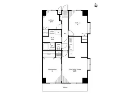 エトアールエス(3LDK/5階)の間取り写真
