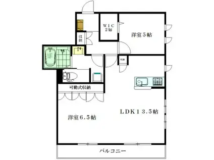 ラシック(2LDK/3階)の間取り写真