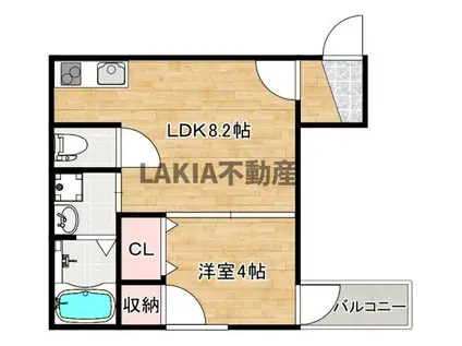 F ASECIA CLOTHO(1LDK/3階)の間取り写真