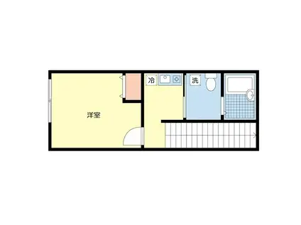 スカイ都立家政(1K/2階)の間取り写真