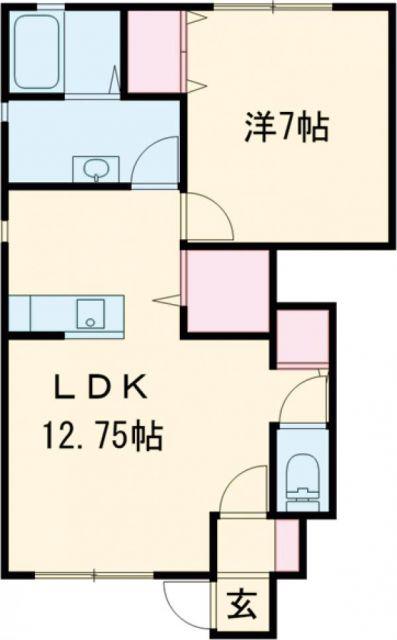グランシャリオ(1LDK/1階)の間取り写真