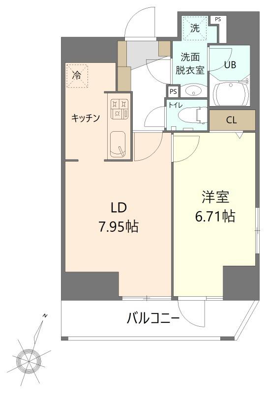 ホープシティ秋葉原(1LDK/9階)の間取り写真