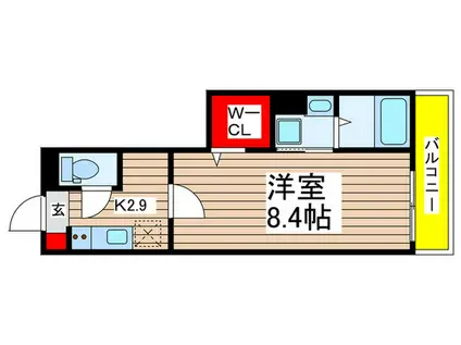 セラ ファースト(1K/2階)の間取り写真