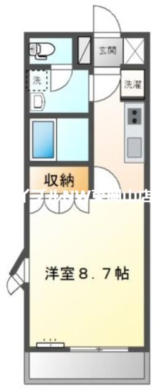サンコート瀬戸 II(1K/2階)の間取り写真