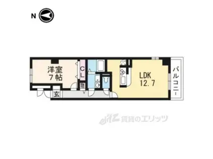 ヴェルデストーリアⅡ(1LDK/2階)の間取り写真