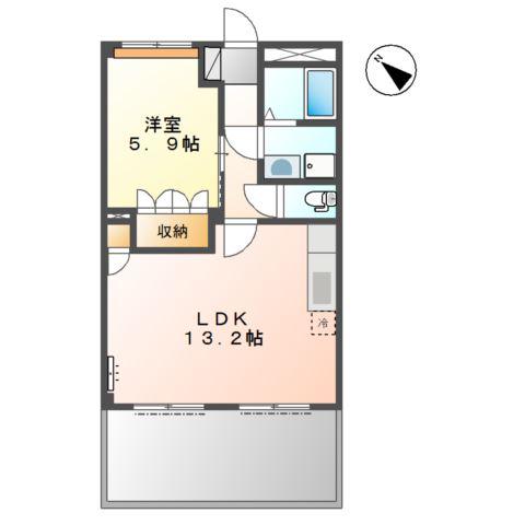 ローザブランカ(1LDK/1階)の間取り写真