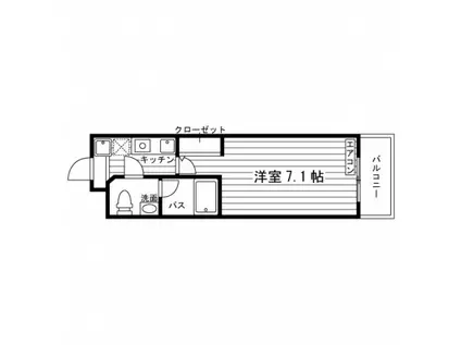 アークヒル玉川学園(1K/1階)の間取り写真