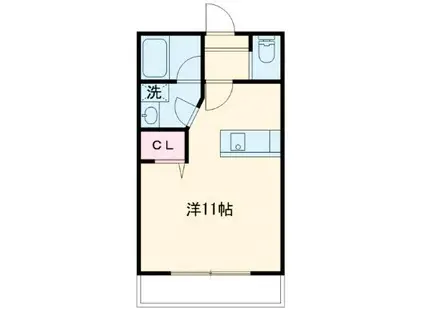 オリーブさくら(1K/1階)の間取り写真