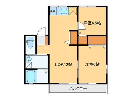 アトレイユ(2LDK/1階)の間取り写真