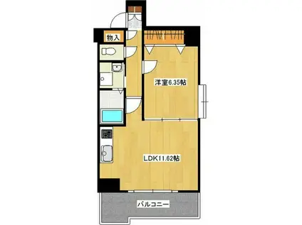 ケイズ泉(1LDK/5階)の間取り写真