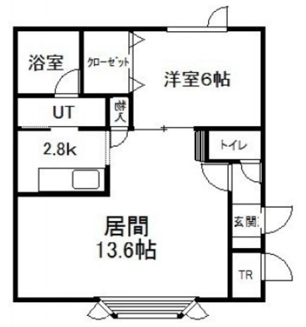 モリーゼ(1LDK/1階)の間取り写真
