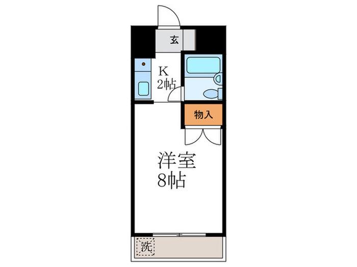LIBERTYHOUSE(1K/3階)の間取り写真