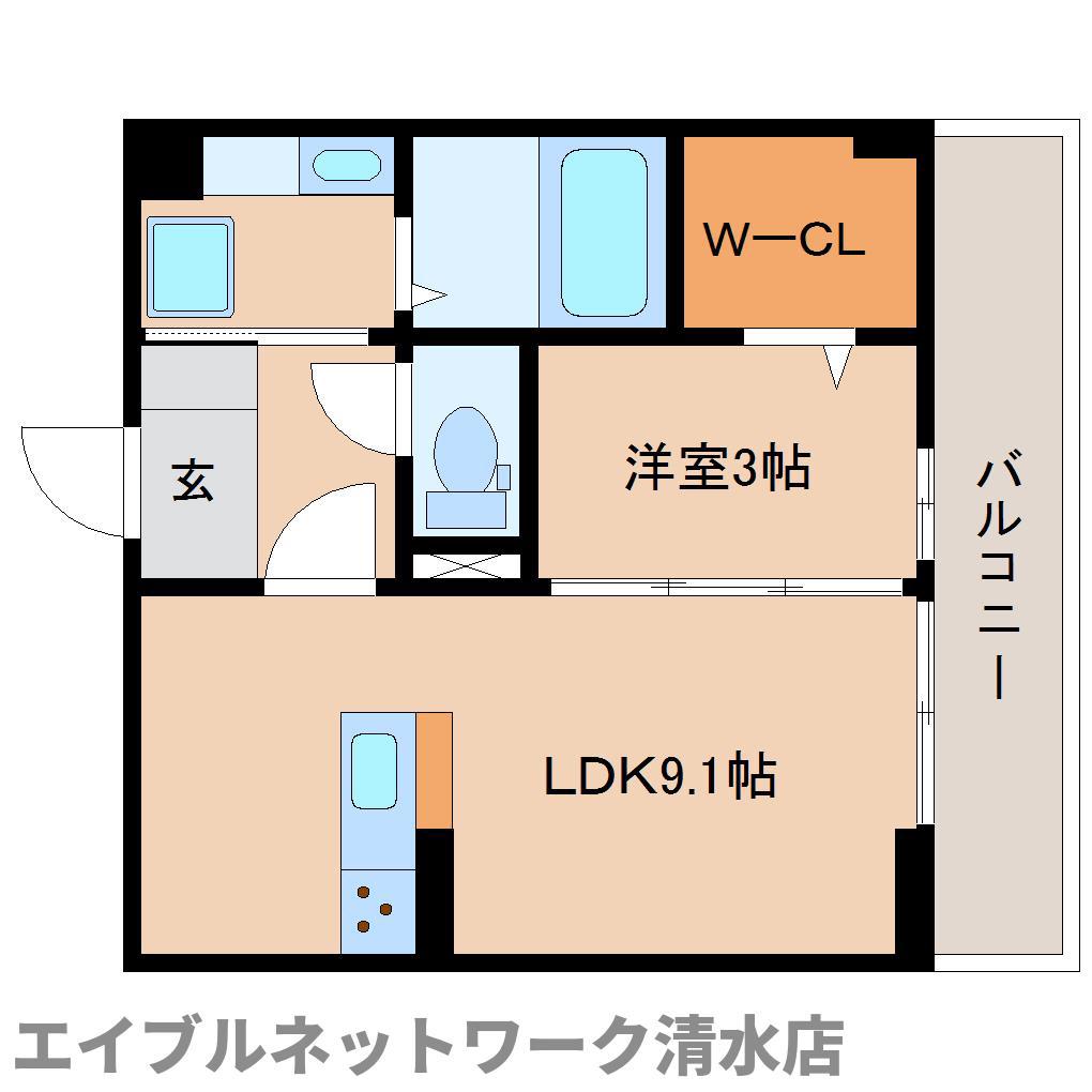 ONE TERMINAL PLACE ワンターミナルプレイス(1LDK/3階)の間取り写真