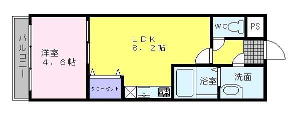 フジパレス堺鳳中1番館(1LDK/3階)の間取り写真