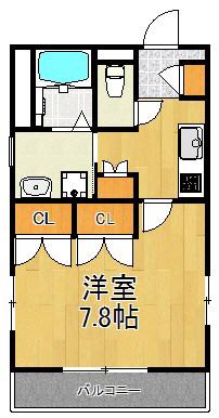 メゾン サリス(1K/1階)の間取り写真