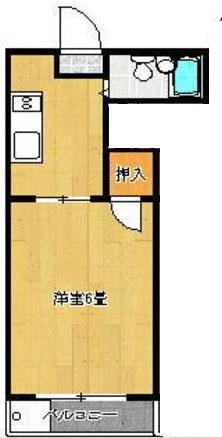 コート藤塚I(1K/5階)の間取り写真