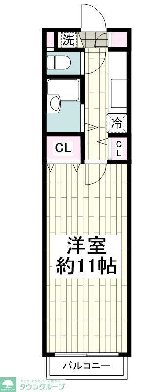 エスポワール蒲田第3レッツビル(1K/2階)の間取り写真