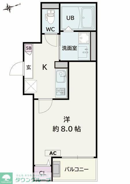 JACK KASUMIGASEKIHIGASHII(1K/3階)の間取り写真