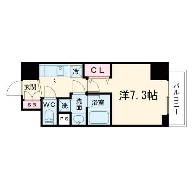 シーズンフラッツ梅田ノース(1K/5階)の間取り写真