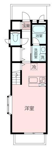 パールハイツ(ワンルーム/1階)の間取り写真