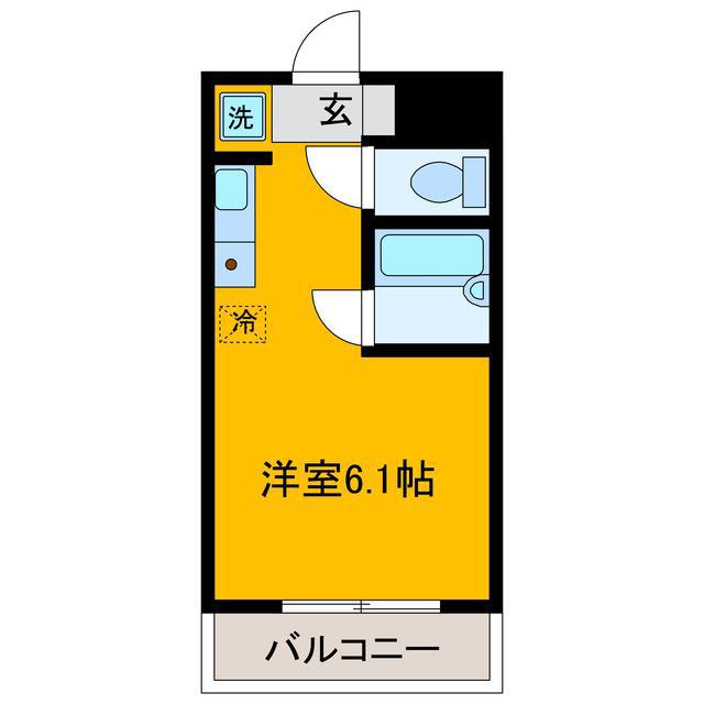 ロイヤルアウル(ワンルーム/4階)の間取り写真