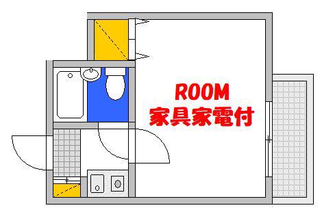 エイトバレー河原町(1K/4階)の間取り写真