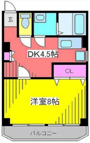 クロート第1(1K/2階)の間取り写真