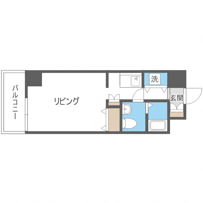 プライマル札幌北4条(1K/9階)の間取り写真