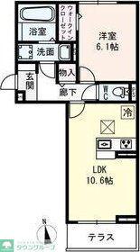 D-ROOM名駅B棟(1LDK/1階)の間取り写真