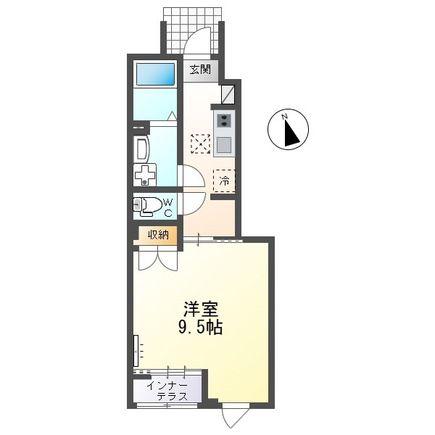 日立市金沢町2丁目アパート(1K/1階)の間取り写真