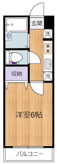 フォレスト石神井台(1K/2階)の間取り写真