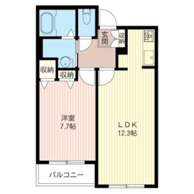 ソライア石神井公園(1LDK/1階)の間取り写真