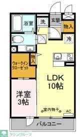 BLOSSOM GARDENI(1LDK/1階)の間取り写真