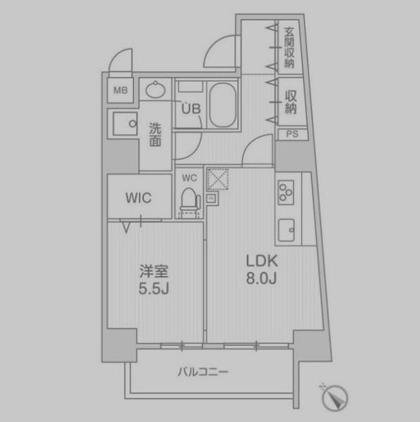 ROOTS HIGASHI NAGASAKI(1LDK/3階)の間取り写真