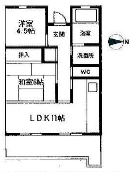 パークビューKJM(2LDK/8階)の間取り写真