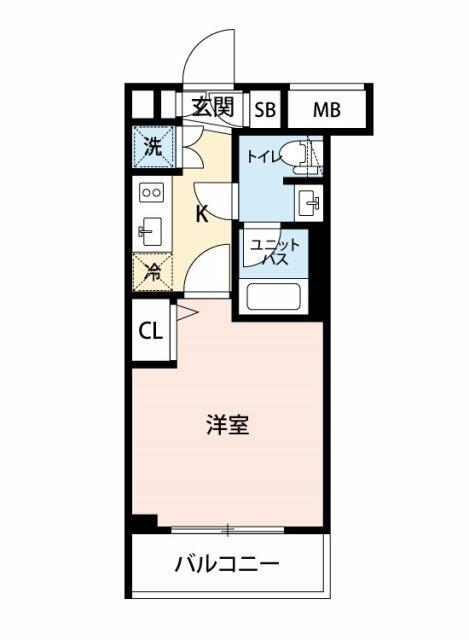 マイナビSTAY大崎2(1K/2階)の間取り写真