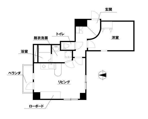 リーフジャルダンミラノ(1LDK/5階)の間取り写真