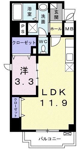 アールメゾン道頓堀(1LDK/5階)の間取り写真