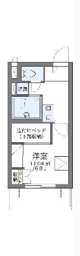 レオパレスハーナ(1K/4階)の間取り写真