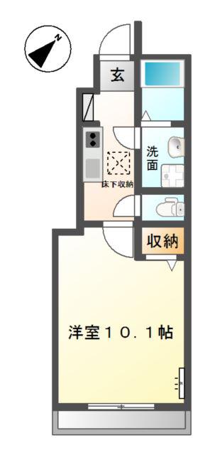 ドリームソフィア(1K/1階)の間取り写真